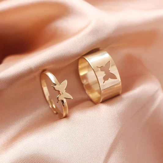 Butterfly Couple Rings