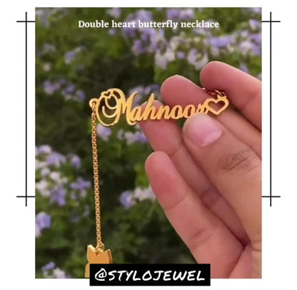 Customize Butterfly Name Necklace