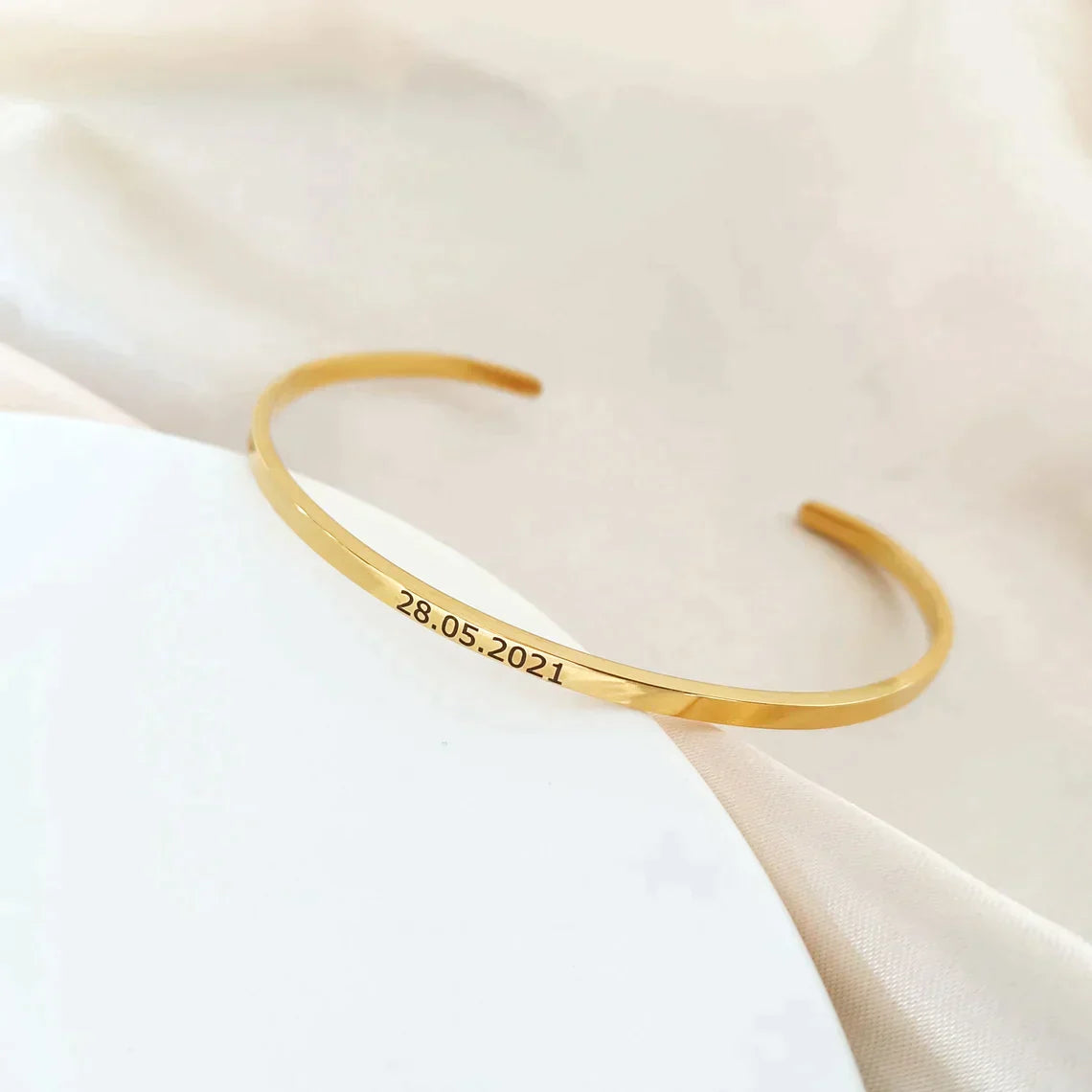 Personalized Engraved Bracelet,Stacking Bracelets,Hidden Message Engraved Bracelet,Name Bracelet, Coordinate Bracelet,Gift For Her