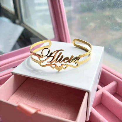 Custom Name Bangle Bracelet